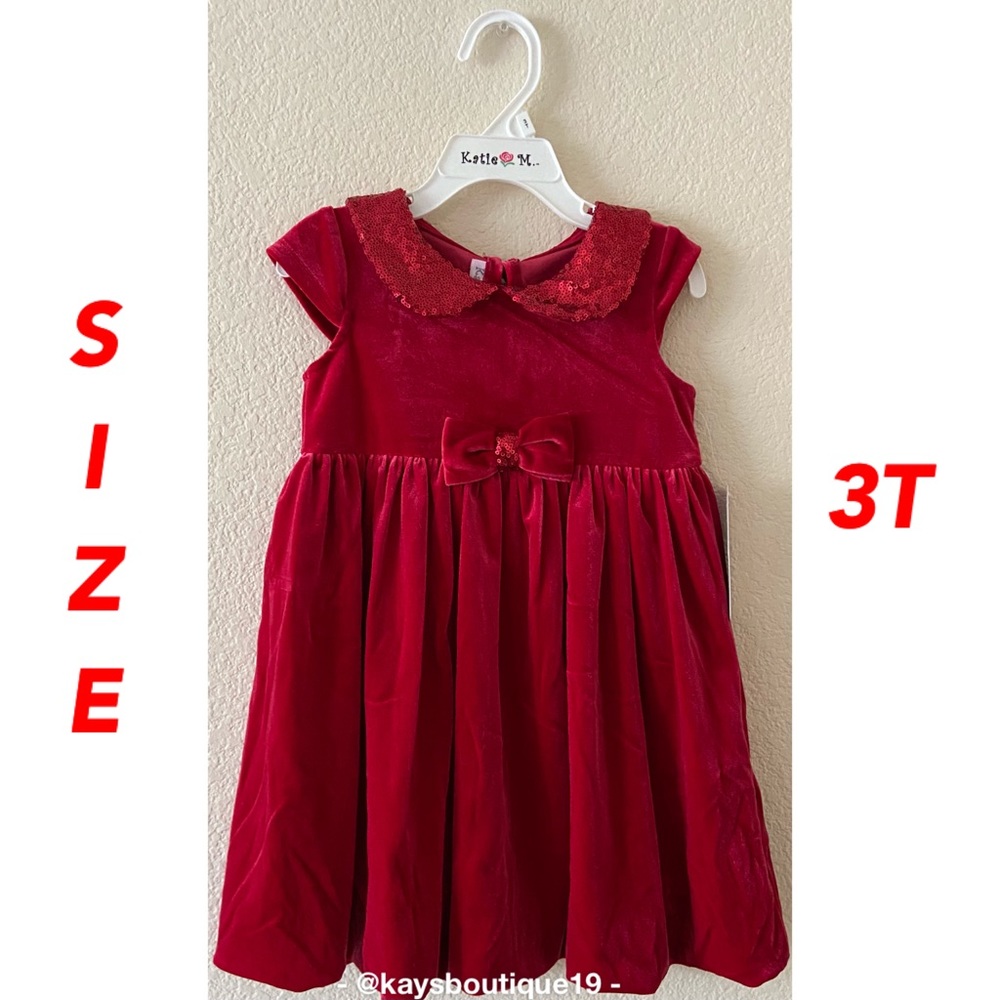 NWT Katie M. Velvet Toddler Dresses Sizes 2T & 3T - Picture 4 of 7